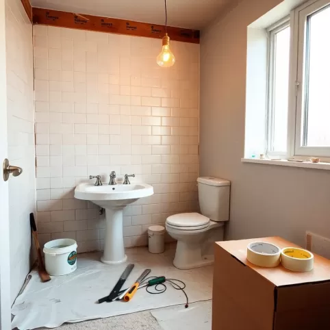 Remont łazienki w trakcie mieszkania